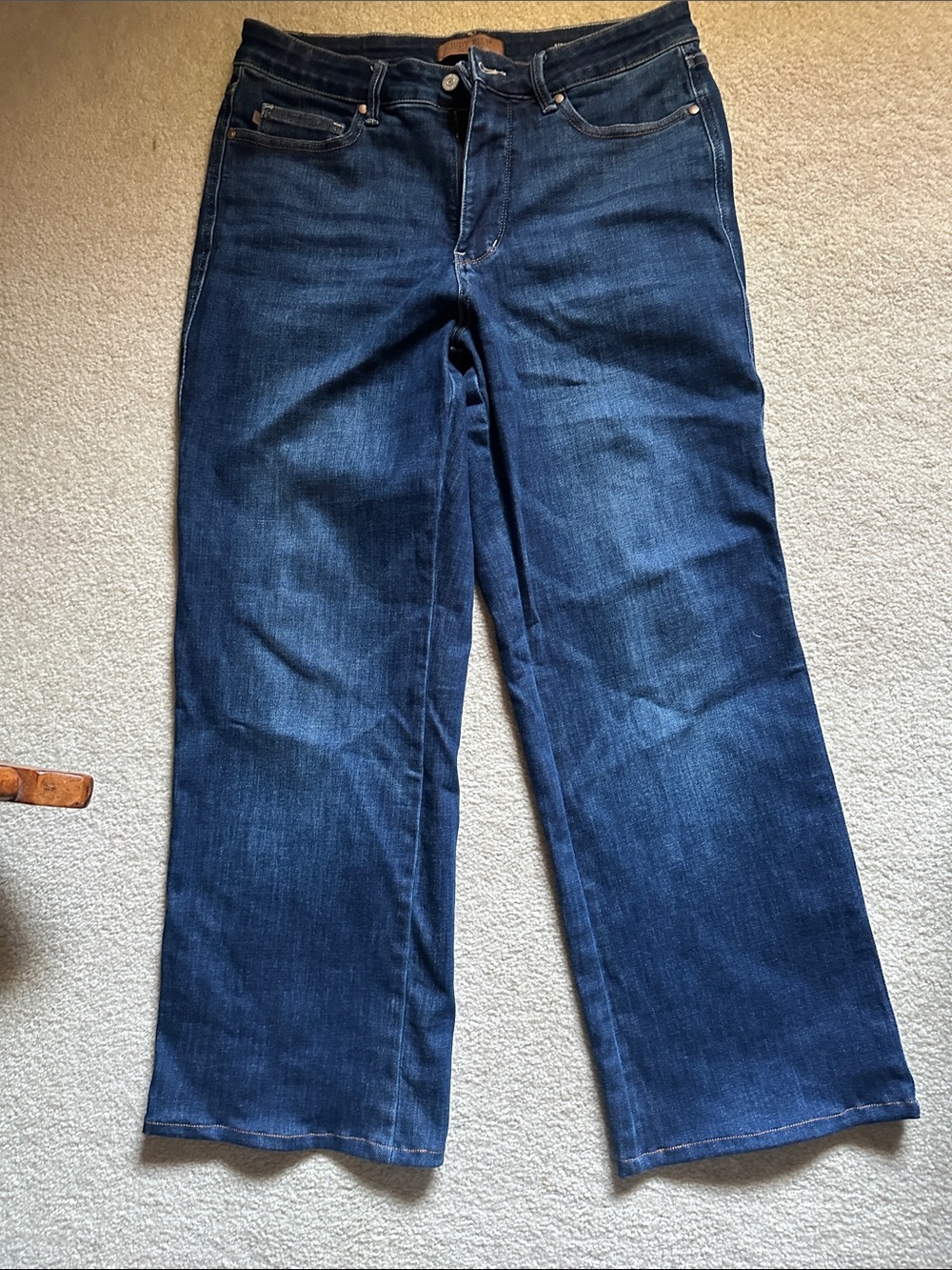 Judy Blue  Straight Fit jeans 14w- Blue with Tan Details